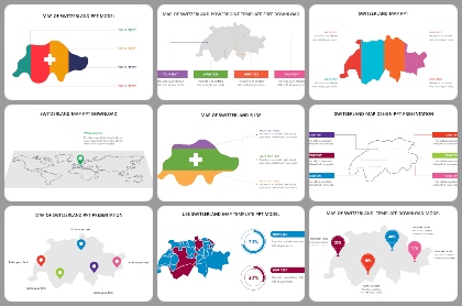 Switzerland map Powerpoint Templates